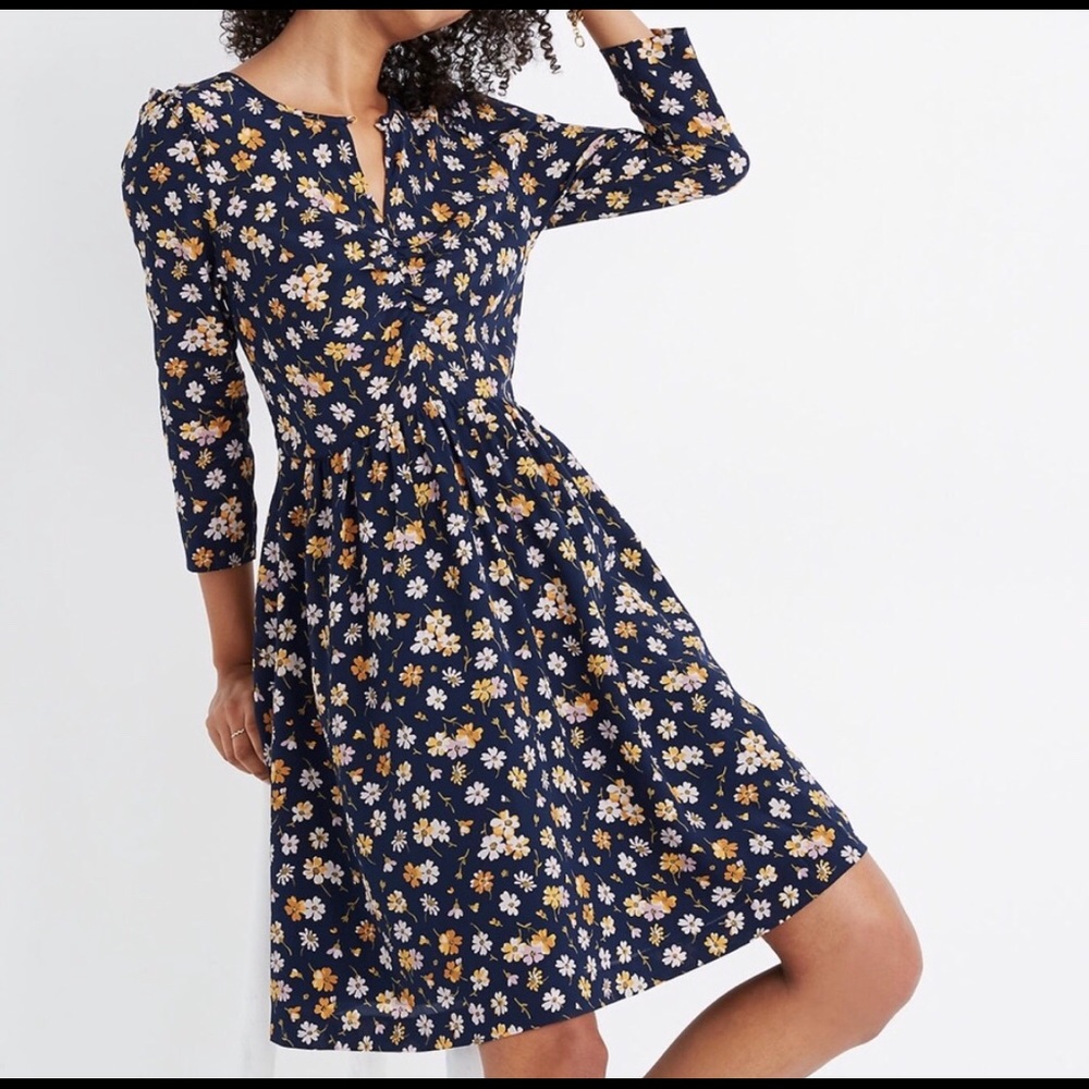 Madewell blue silk dress size 0